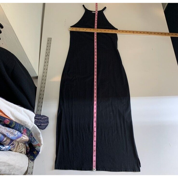 Joie Dress Womens XS Extra Small Black Sleeveless Stretch Bodycon Halter Midi - Picture 6 of 10